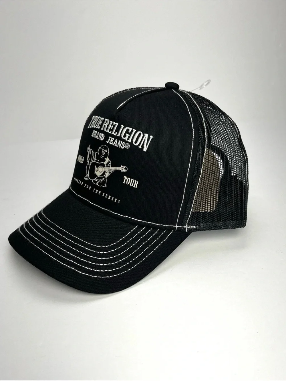 True Religion Trucker Hat Mesh Buddha Logo Snapback One Size -New Without Tag